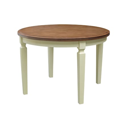 International Concepts Round 44 inx 44 in Round Top Dining Table, Hickory/Shell, 44 in W, 44 in L, 30 in H, Wood T79-144R-30